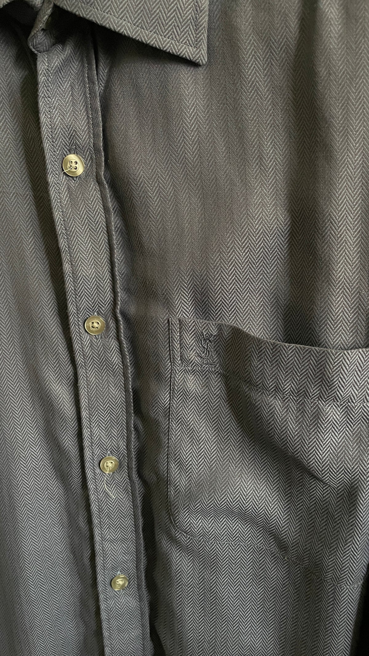 Yves Saint Laurent Vintage blouse Grijs Blauw