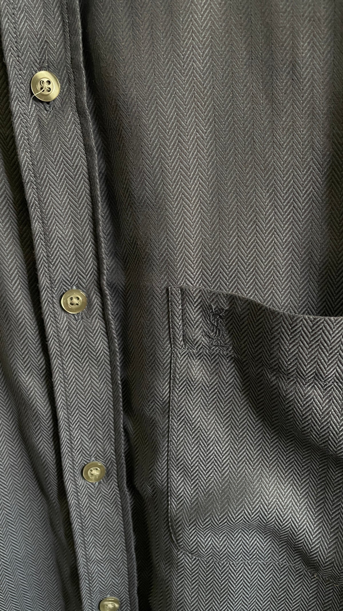 Yves Saint Laurent Vintage blouse Grijs Blauw