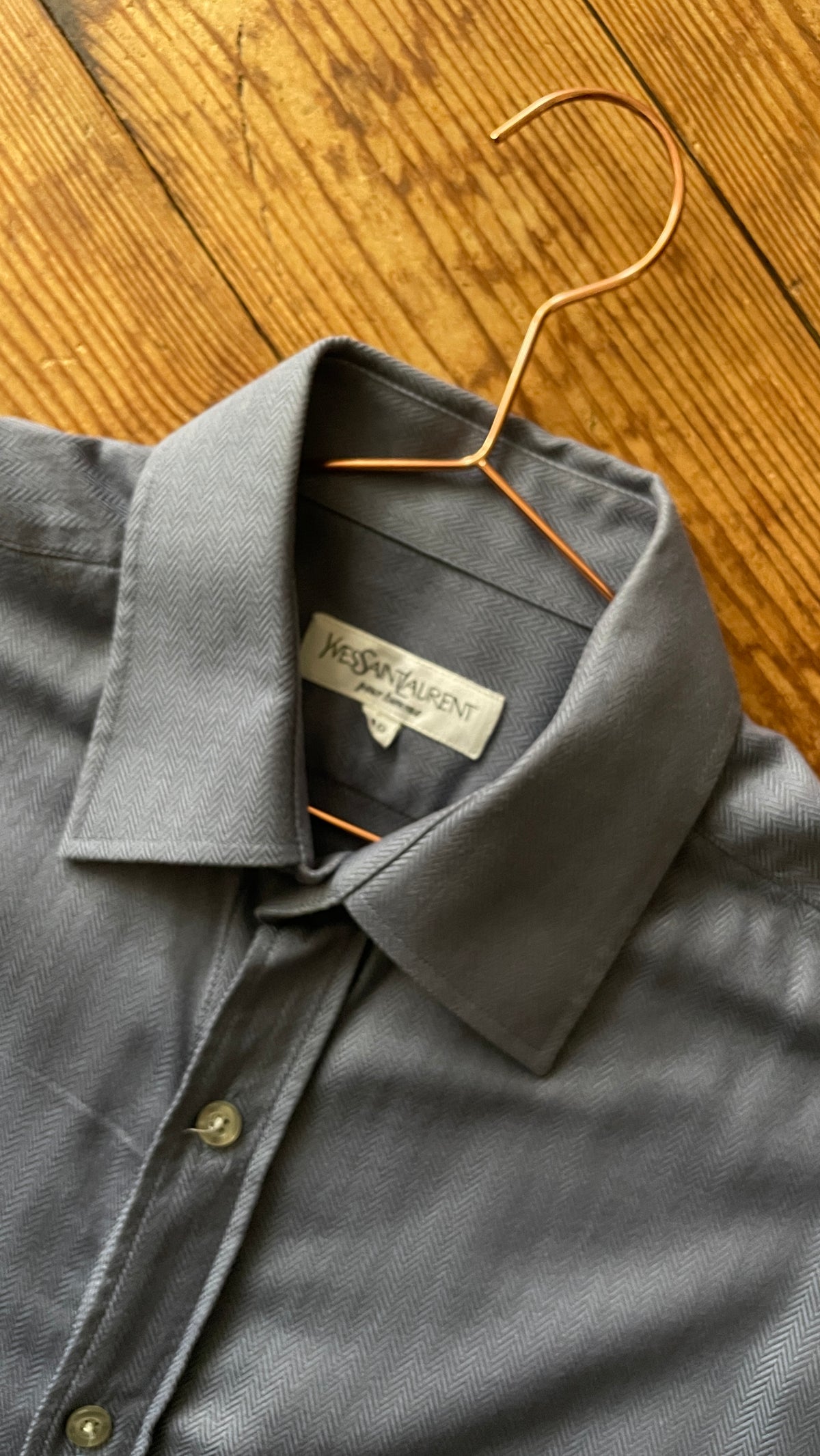 Yves Saint Laurent Vintage blouse Grijs Blauw