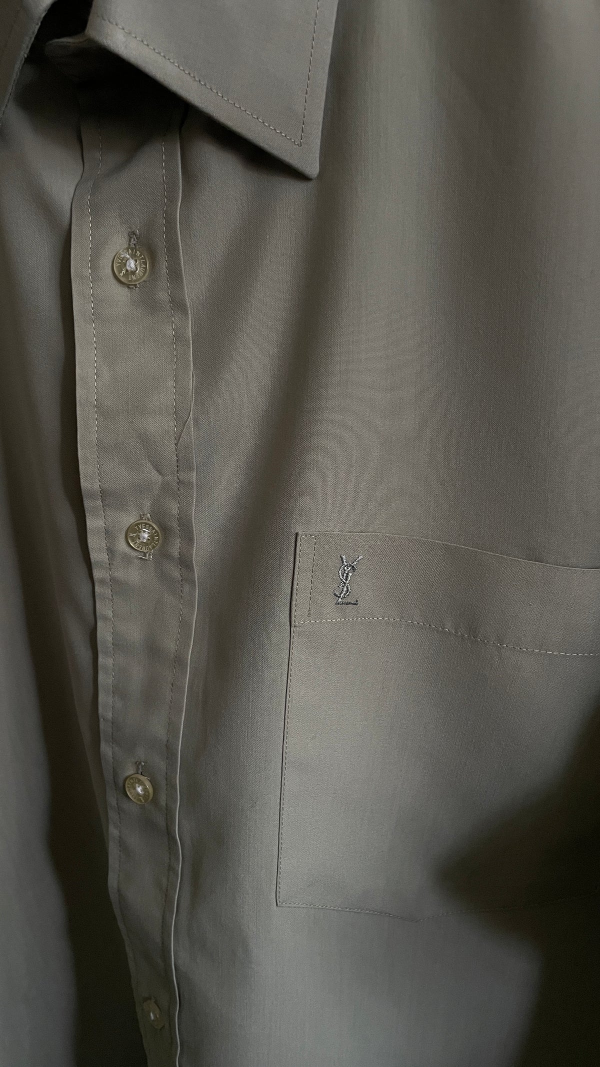Yves Saint Laurent Vintage blouse Kaki